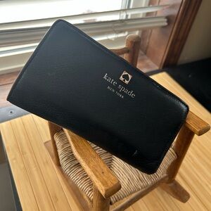 Kate Spade Black Leather Clutch